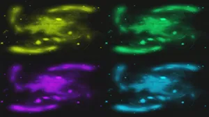 Space Pc Four Colors Wallpaper