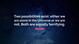 Space_ Quote_ Arthur_ C_ Clarke Wallpaper