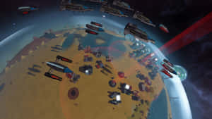 Space_ Strategy_ Game_ Battle_ Scene Wallpaper