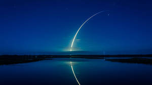 Spacex Blue Long Exposure Wallpaper