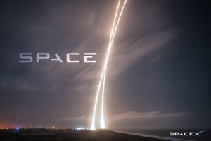 Spacex Long Exposure Wallpaper