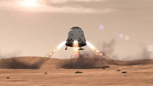 Spacex Red Dragon 3d Wallpaper