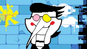 Spamton In A Colorful, Pixelated World Wallpaper