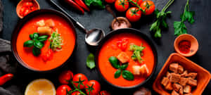 Spanish Gazpacho Soup Delicious Cuisine Wallpaper