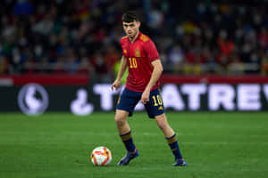 Spanish Midfielder Number10 Football Action Wallpaper