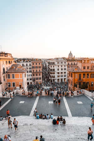 Spanish Steps Monument Buildings Wallpaper