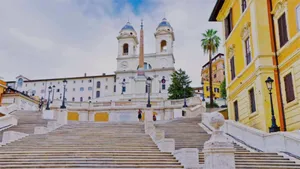 Spanish Steps Monument Clear Sky Wallpaper