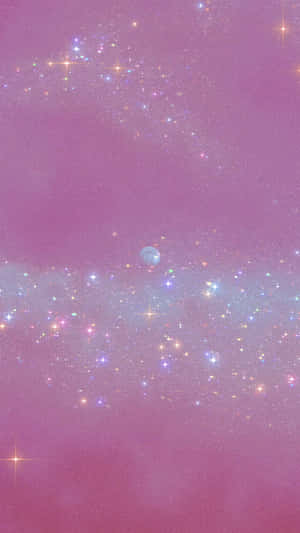 Sparkling Pink Glitter Universe Wallpaper