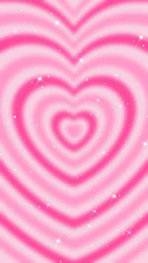 Sparkling Pink Heart Concentric Waves.jpg Wallpaper