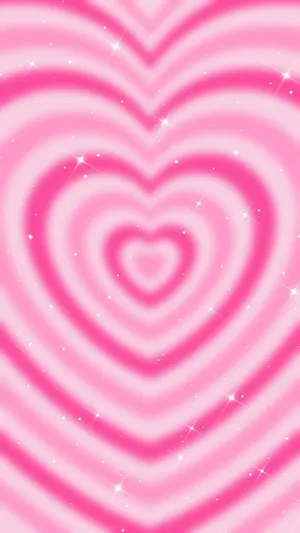 Sparkling Pink Heart Concentric Waves.jpg Wallpaper