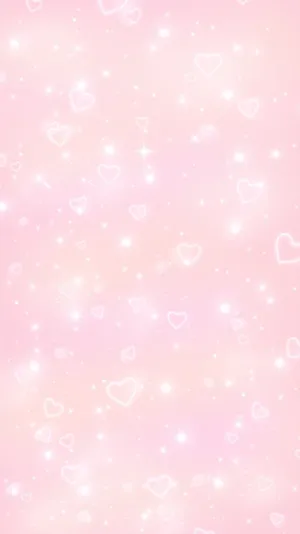 Sparkling Pink Hearts Background Wallpaper