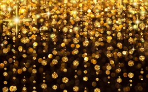 Sparkly Gold Rain Effects Wallpaper