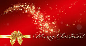 Sparkly Gold Red Christmas Background Wallpaper