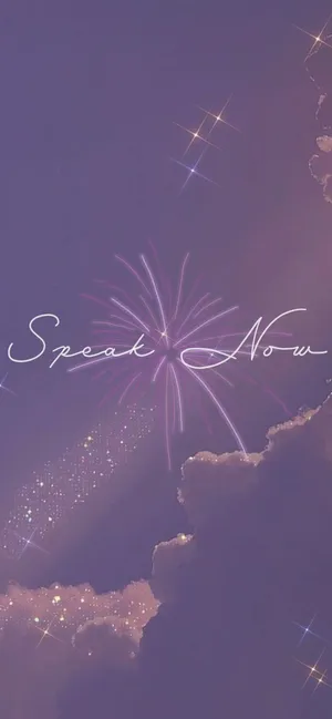 Speak Now Purple Sky Sparkle Wallpaper