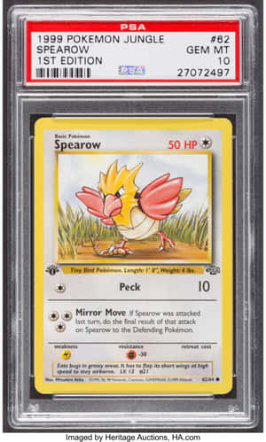 Spearow Pokemon Trading Card With Case Wallpaper