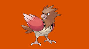 Spearow Pokemon With Orange Background Wallpaper