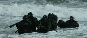 Special Forces Grouped In The Sea Wallpaper