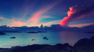 Spectacular_ Island_ Sunset Wallpaper