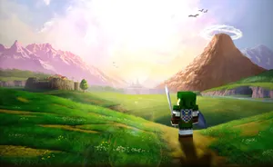 Spectacular Minecraft Fan Art: The Adventure Awaits Wallpaper