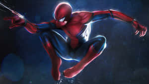 Spectacular Spider-man Web Slinging Action Wallpaper