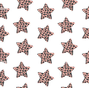 Spectacular Star-shaped Cute Cheetah Print Wallpaper