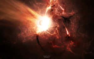 Spectacular Supernova Explosion In Deep Space Wallpaper