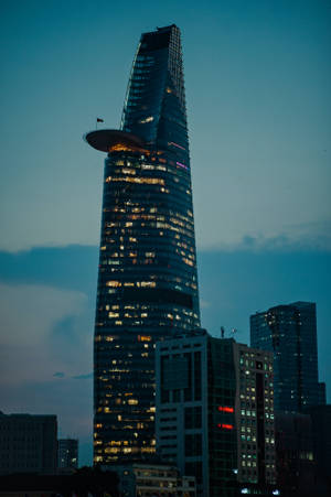 Spectacular View Of Bitexco Financial Tower In Ho Chi Minh City Wallpaper