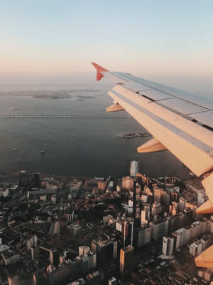 Spectacular View Of The City From The Air Wallpaper