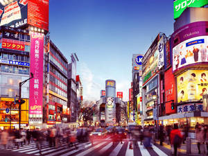 Spectacular View Of The Tokyo Skyline During The Day Wallpaper