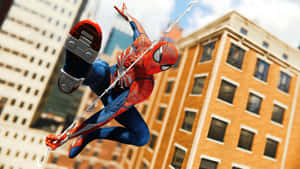 Spectacular Web-slinger In Action Wallpaper