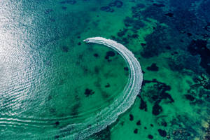 Speed Boat On Mauritius Ocean Wallpaper