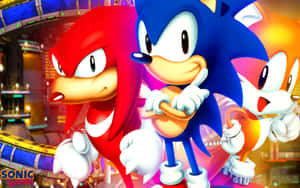 Speedy Sonic In Action Wallpaper