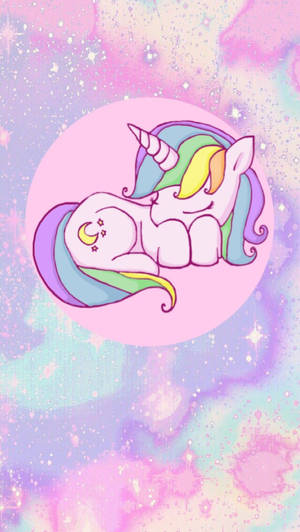 Spellbound By This Magical Kawaii Galaxy Rainbow Unicorn! Wallpaper