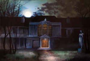 Spencer Mansion Moonlit Night Wallpaper