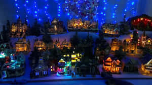 Spend Your Holidays In A Magical Christmas Village Wallpaper