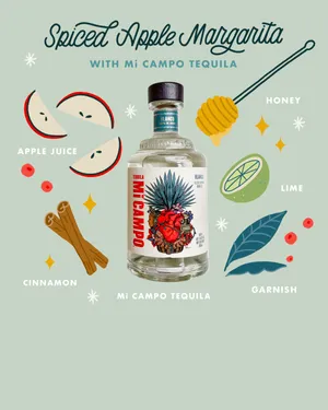 Spiced Apple Margarita – A Touch Of Elegance With Mi Campo Tequila Wallpaper
