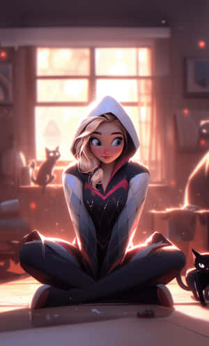 Spider Gwen Sunlit Room Wallpaper