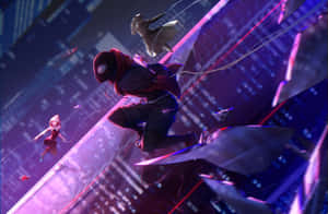 Spider Man Aesthetic In A Fight Wallpaper