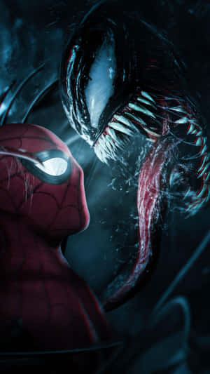 Spider-man Battles The Lethal Venom Wallpaper