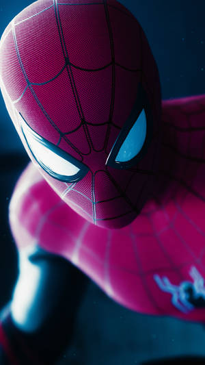 Spider Man Close Up Mobile Wallpaper