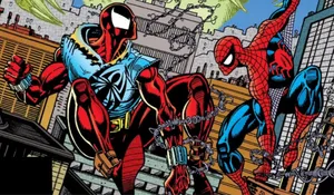 Spider-man Contemplates Choices Amidst The Clone Saga Wallpaper
