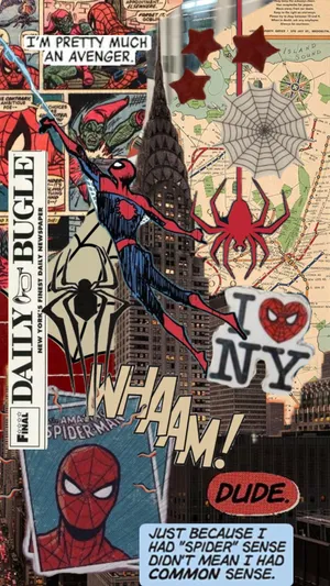Spider Man Daily Bugle Collage Wallpaper