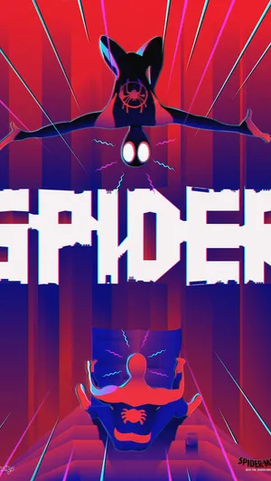 Spider Man Into The Spider Verse Miles Morales Iphone Illustration Wallpaper