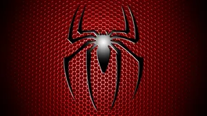 Spider Man Logo Hexagon Holes Wallpaper