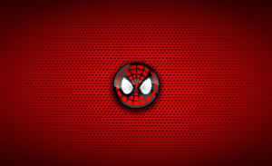 Spider - Man Logo On A Red Background Wallpaper
