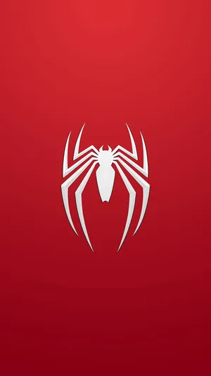 Spider-man Logo On A Red Background Wallpaper
