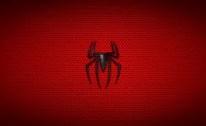 Spider Man Logo On Red Background Wallpaper