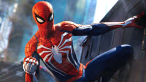 Spider Man Ps4 4k Building Hang Wallpaper