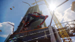 Spider Man Ps4 4k Building Jumping Video Game Wallpaper