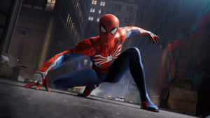 Spider Man Ps4 4k Spider Landing Wallpaper